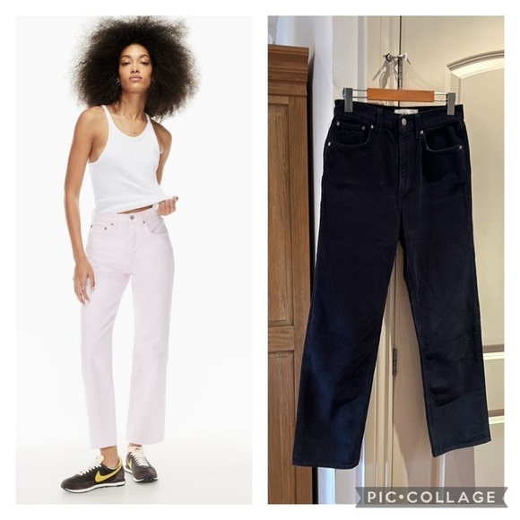 Aritzia Denim - DENIM FORUM ARITZIA the Joni high rise loose 29L blue corduroy
